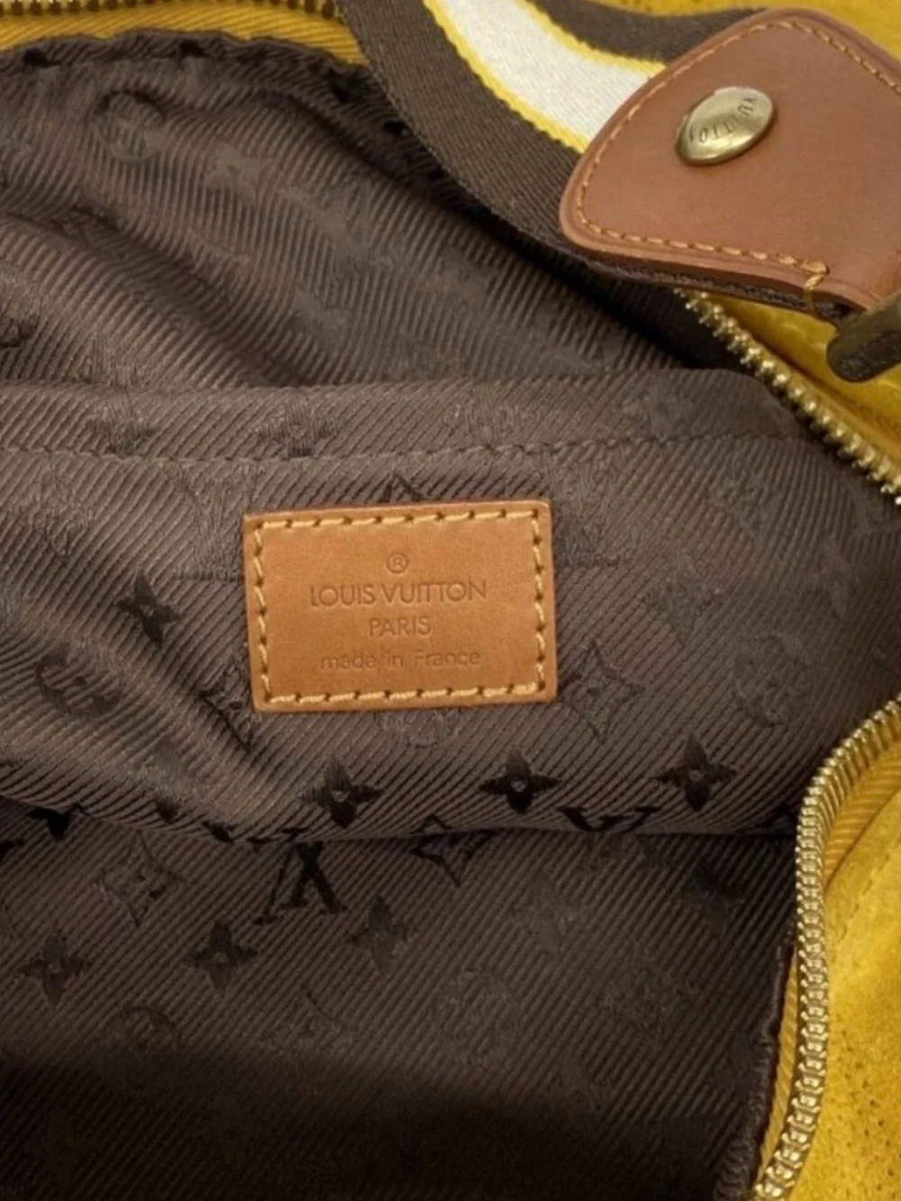 Louis Vuitton Onatah GM Suede Hobo with Brown Strap